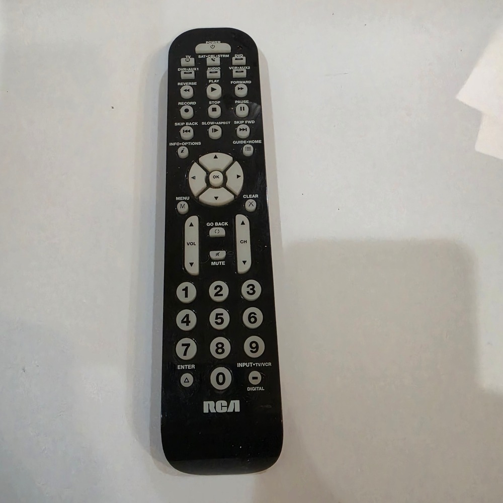 RCA Universal Remote Control Black Fair Condition 4 Device TV DVD SAT CBL DVR